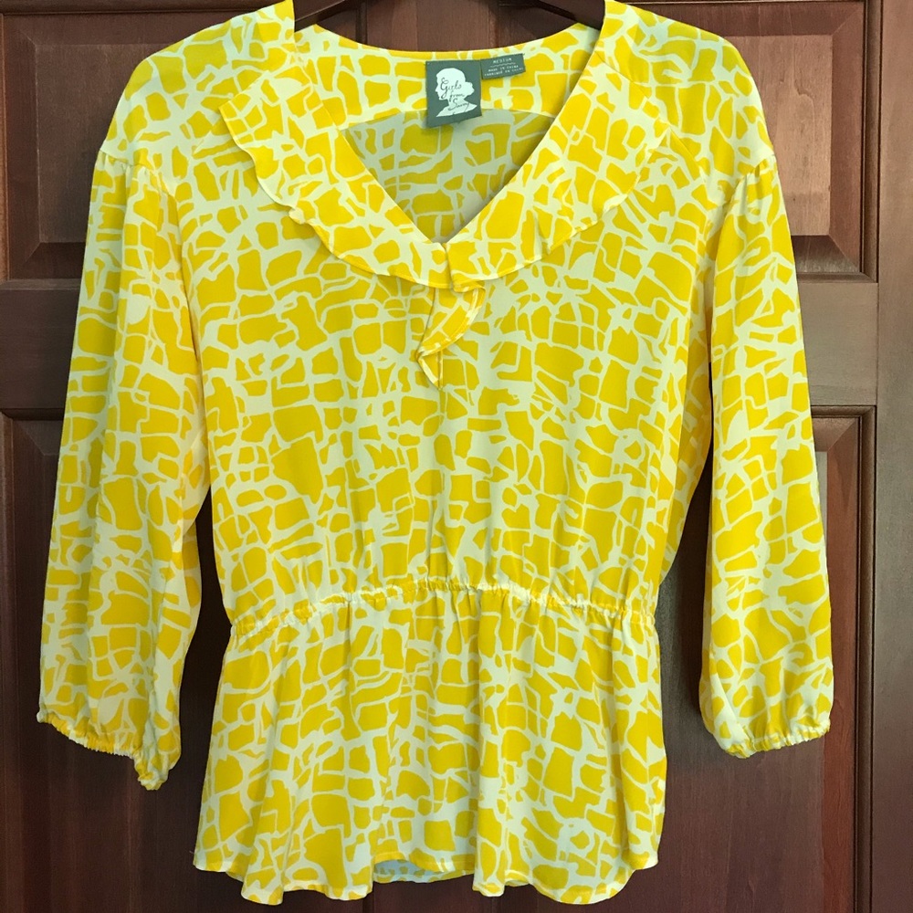 anthropologie.  silk.  m.